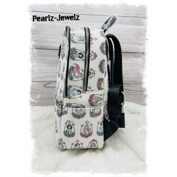 Loungefly Princess Frames Belle Jasmine Snow White Aurora Ariel Backpack NWT main image 5